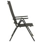 Sedie Giardino Pieghevoli 2 pz Textilene e Alluminio Nere Sedie Giardino Pieghevoli 2 pz Textilene e Alluminio Nere