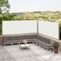 Tenda da Sole Laterale Retrattile Crema 117x600 cm Tenda da Sole Laterale Retrattile Crema 117x600 cm