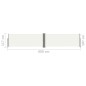 Tenda da Sole Laterale Retrattile Crema 117x600 cm Tenda da Sole Laterale Retrattile Crema 117x600 cm