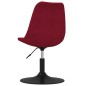 Sedie da Pranzo Girevoli 2 pz Rosso Vino in Velluto Sedie da Pranzo Girevoli 2 pz Rosso Vino in Velluto