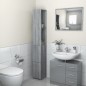 Armadietto Bagno Grigio Sonoma 25x25x170cm Legno Ingegnerizzato Armadietto Bagno Grigio Sonoma 25x25x170cm Legno Ingegnerizzato