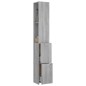 Armadietto Bagno Grigio Sonoma 25x25x170cm Legno Ingegnerizzato Armadietto Bagno Grigio Sonoma 25x25x170cm Legno Ingegnerizzato