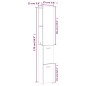 Armadietto Bagno Grigio Sonoma 25x25x170cm Legno Ingegnerizzato Armadietto Bagno Grigio Sonoma 25x25x170cm Legno Ingegnerizzato