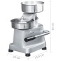 Pressa per Hamburger con 500 Fogli Carta Cerata Alluminio 13 cm Pressa per Hamburger con 500 Fogli Carta Cerata Alluminio 13 cm