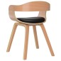 Sedie da Pranzo 2 pz Nere in Legno Curvato e Similpelle Sedie da Pranzo 2 pz Nere in Legno Curvato e Similpelle