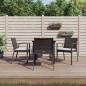 Set Pranzo da Giardino 5pz con Cuscini in Polyrattan e Acciaio Set Pranzo da Giardino 5pz con Cuscini in Polyrattan e Acciaio