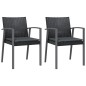 Set Pranzo da Giardino 3pz con Cuscini in Polyrattan e Acciaio Set Pranzo da Giardino 3pz con Cuscini in Polyrattan e Acciaio