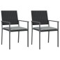 Set Pranzo da Giardino 3pz con Cuscini in Polyrattan e Acciaio Set Pranzo da Giardino 3pz con Cuscini in Polyrattan e Acciaio