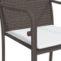 Set Pranzo da Giardino 9 pz con Cuscini in Polyrattan e Acciaio Set Pranzo da Giardino 9 pz con Cuscini in Polyrattan e Acciaio