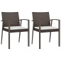 Set Pranzo da Giardino 3pz con Cuscini in Polyrattan e Acciaio Set Pranzo da Giardino 3pz con Cuscini in Polyrattan e Acciaio