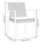 Set Pranzo da Giardino 3pz con Cuscini in Polyrattan e Acciaio Set Pranzo da Giardino 3pz con Cuscini in Polyrattan e Acciaio
