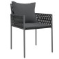 Set Pranzo da Giardino 9 pz con Cuscini in Polyrattan e Acciaio Set Pranzo da Giardino 9 pz con Cuscini in Polyrattan e Acciaio