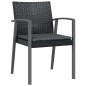 Set Pranzo da Giardino 7 pz con Cuscini in Polyrattan e Acciaio Set Pranzo da Giardino 7 pz con Cuscini in Polyrattan e Acciaio