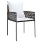 Set Pranzo da Giardino 5pz con Cuscini in Polyrattan e Acciaio Set Pranzo da Giardino 5pz con Cuscini in Polyrattan e Acciaio