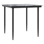 Set Pranzo da Giardino 5pz con Cuscini in Polyrattan e Acciaio Set Pranzo da Giardino 5pz con Cuscini in Polyrattan e Acciaio