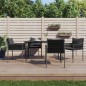 Set Pranzo da Giardino 5pz con Cuscini in Polyrattan e Acciaio Set Pranzo da Giardino 5pz con Cuscini in Polyrattan e Acciaio