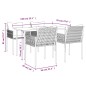 Set Pranzo da Giardino 5pz con Cuscini in Polyrattan e Acciaio Set Pranzo da Giardino 5pz con Cuscini in Polyrattan e Acciaio