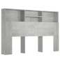 Testiera con Scomparti Grigio Cemento 160x19x103,5 cm Testiera con Scomparti Grigio Cemento 160x19x103,5 cm