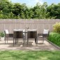 vidaXL Set Pranzo da Giardino 7 pz con Cuscini in Polyrattan e Acciaio vidaXL Set Pranzo da Giardino 7 pz con Cuscini in Polyrattan e Acciaio