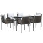 vidaXL Set Pranzo da Giardino 7 pz con Cuscini in Polyrattan e Acciaio vidaXL Set Pranzo da Giardino 7 pz con Cuscini in Polyrattan e Acciaio