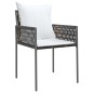 vidaXL Set Pranzo da Giardino 7 pz con Cuscini in Polyrattan e Acciaio vidaXL Set Pranzo da Giardino 7 pz con Cuscini in Polyrattan e Acciaio