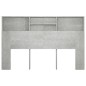 Testiera con Scomparti Grigio Cemento 160x19x103,5 cm Testiera con Scomparti Grigio Cemento 160x19x103,5 cm