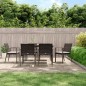 vidaXL Set Pranzo da Giardino 7 pz con Cuscini in Polyrattan e Acciaio vidaXL Set Pranzo da Giardino 7 pz con Cuscini in Polyrattan e Acciaio