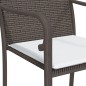 Set Pranzo da Giardino 3pz con Cuscini in Polyrattan e Acciaio Set Pranzo da Giardino 3pz con Cuscini in Polyrattan e Acciaio