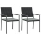 Set Pranzo da Giardino 3pz con Cuscini in Polyrattan e Acciaio Set Pranzo da Giardino 3pz con Cuscini in Polyrattan e Acciaio