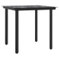Set Pranzo da Giardino 3pz con Cuscini in Polyrattan e Acciaio Set Pranzo da Giardino 3pz con Cuscini in Polyrattan e Acciaio