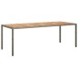 Set da Pranzo da Giardino 9 pz con Cuscini in Polyrattan Grigio