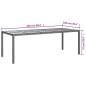 Set da Pranzo da Giardino 9 pz con Cuscini in Polyrattan Grigio