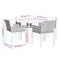 Set Pranzo da Giardino 5pz con Cuscini in Polyrattan e Acciaio Set Pranzo da Giardino 5pz con Cuscini in Polyrattan e Acciaio