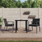 Set Pranzo da Giardino 3pz con Cuscini in Polyrattan e Acciaio