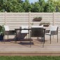Set Pranzo da Giardino 5pz con Cuscini in Polyrattan e Acciaio Set Pranzo da Giardino 5pz con Cuscini in Polyrattan e Acciaio