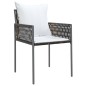 Set Pranzo da Giardino 5pz con Cuscini in Polyrattan e Acciaio Set Pranzo da Giardino 5pz con Cuscini in Polyrattan e Acciaio