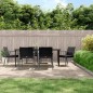 Set Pranzo da Giardino 7 pz con Cuscini in Polyrattan e Acciaio Set Pranzo da Giardino 7 pz con Cuscini in Polyrattan e Acciaio