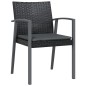 Set Pranzo da Giardino 7 pz con Cuscini in Polyrattan e Acciaio Set Pranzo da Giardino 7 pz con Cuscini in Polyrattan e Acciaio