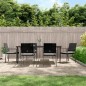 Set Pranzo da Giardino 7 pz con Cuscini in Polyrattan e Acciaio Set Pranzo da Giardino 7 pz con Cuscini in Polyrattan e Acciaio