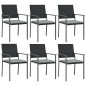 Set Pranzo da Giardino 7 pz con Cuscini in Polyrattan e Acciaio Set Pranzo da Giardino 7 pz con Cuscini in Polyrattan e Acciaio