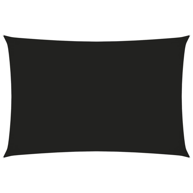 Parasole a Vela Oxford Rettangolare 2x4 m Nero Parasole a Vela Oxford Rettangolare 2x4 m Nero