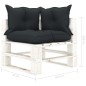 Divano da Giardino Pallet a 2 Posti con Cuscini Antracite Legno Divano da Giardino Pallet a 2 Posti con Cuscini Antracite Legno