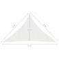 Vela Parasole 160 g/m² Bianca 5x5x6 m in HDPE Vela Parasole 160 g/m² Bianca 5x5x6 m in HDPE