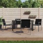 Set Pranzo da Giardino 5pz con Cuscini in Polyrattan e Acciaio Set Pranzo da Giardino 5pz con Cuscini in Polyrattan e Acciaio