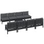 Set Divani da Giardino 9 pz con Cuscini Legno Massello di Pino Set Divani da Giardino 9 pz con Cuscini Legno Massello di Pino