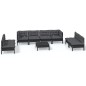 Set Divani da Giardino 9 pz con Cuscini Legno Massello di Pino Set Divani da Giardino 9 pz con Cuscini Legno Massello di Pino