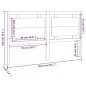 vidaXL Testiera per Letto Bianca 165,5x4x100 cm Legno Massello di Pino