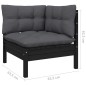 Set Divani da Giardino 9 pz con Cuscini Legno Massello di Pino Set Divani da Giardino 9 pz con Cuscini Legno Massello di Pino