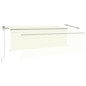 Tenda Automatica con Parasole Sensore Vento e LED 4,5x3 m Crema