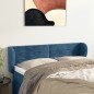Testiera ad Orecchio Blu Scuro 147x23x78/88 cm in Velluto Testiera ad Orecchio Blu Scuro 147x23x78/88 cm in Velluto